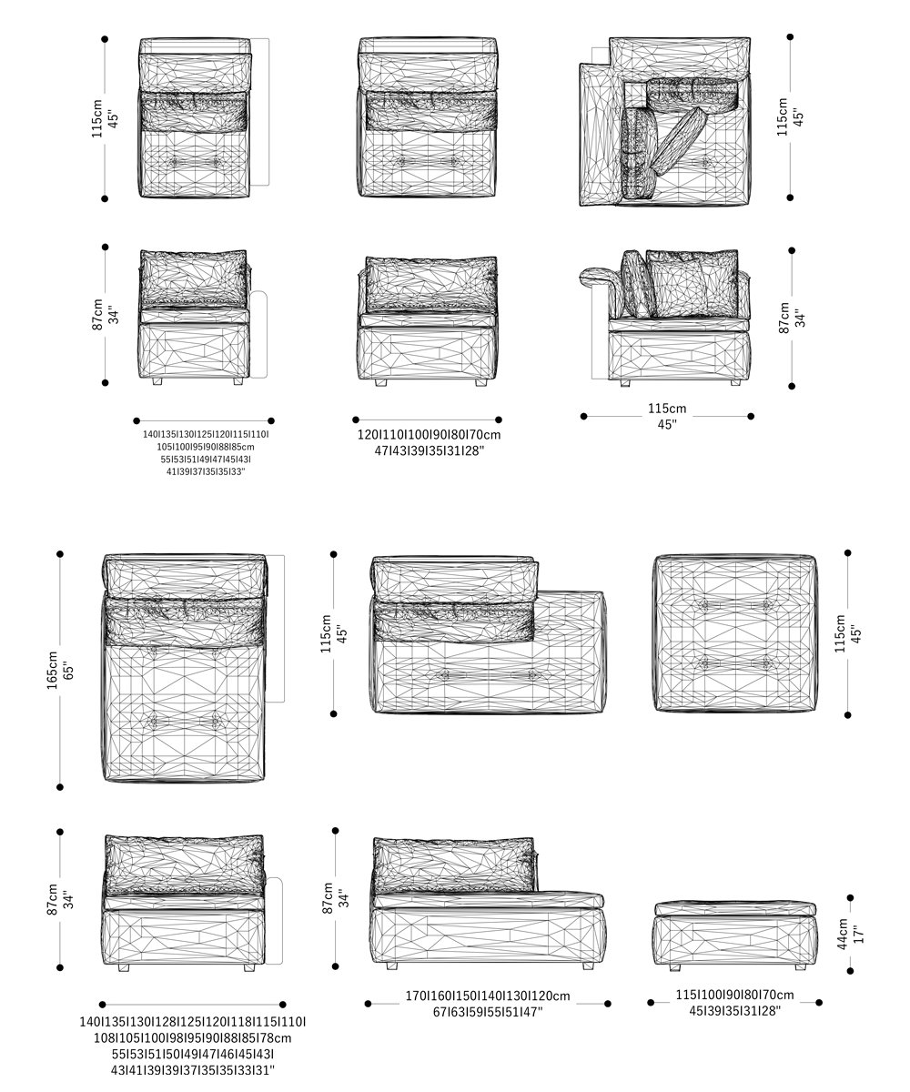 Image of the complete dimensions of the product